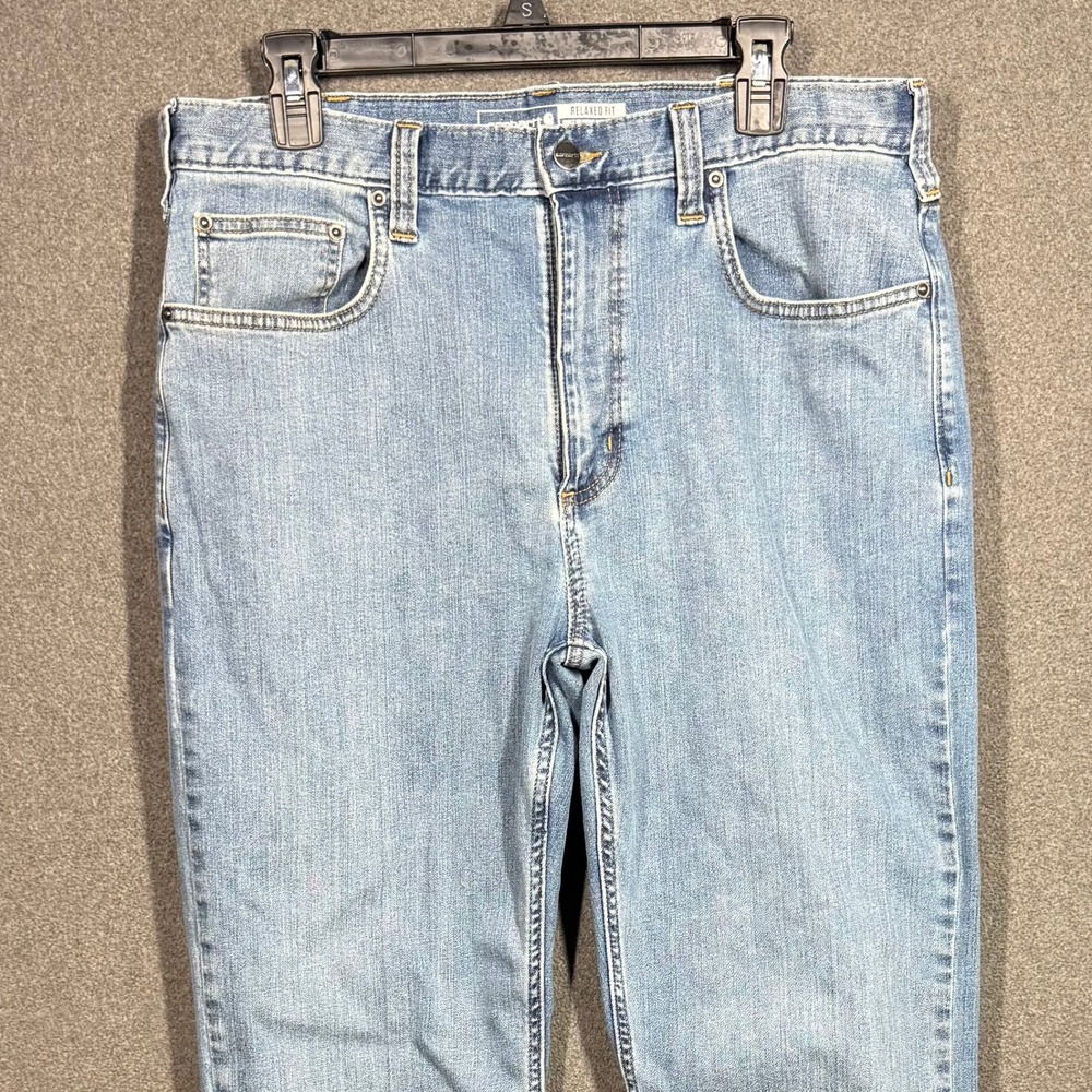 Carhartt Rugged Flex Relaxed Fit Jeans 34x36 Light Blue Denim Workwear